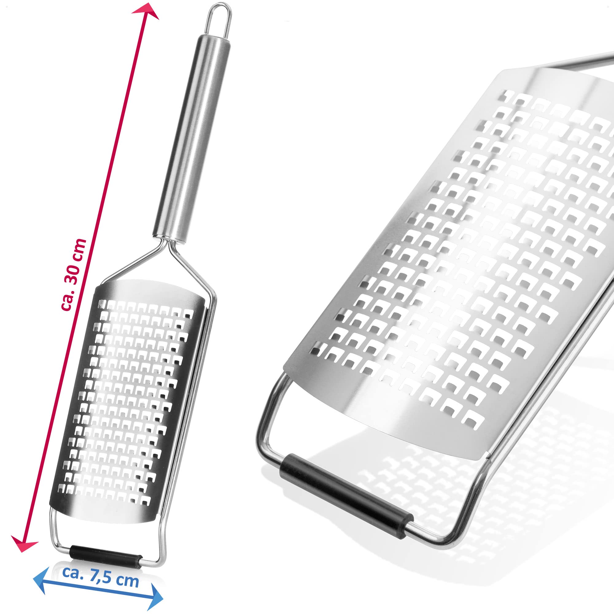 Grattugia Da Cucina In Acciaio Inox Robin Goods | Per Verdura, Formaggio E Zenzero | Con Manico - Foto 13