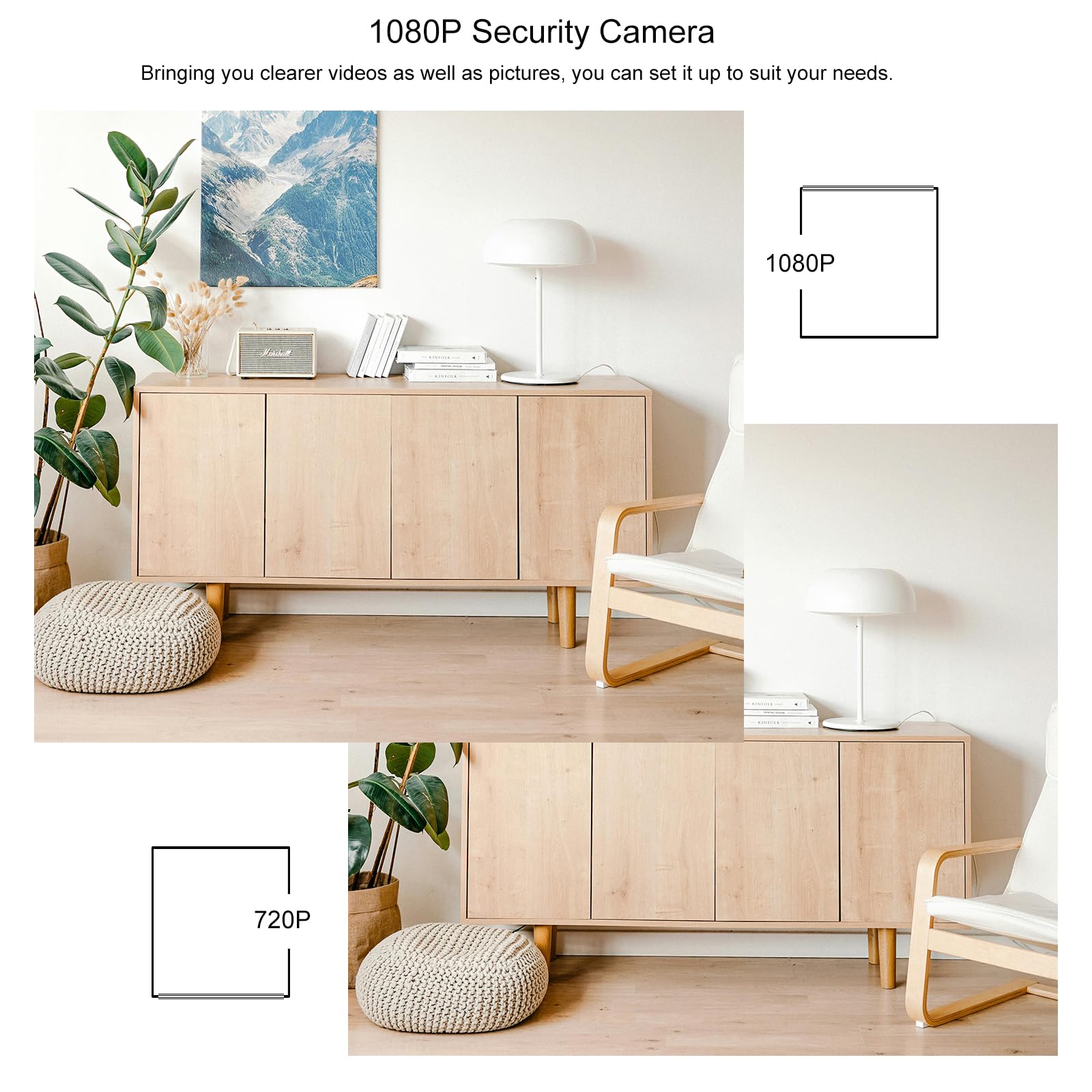 Photo Frame Camera 1080P WiFi, Motion Activated Hidden Camera Nanny Cam, Wireless Security Monitor for Home/Baby/Pet - Live Feed & Video Recording, Support iOS/Android - 3