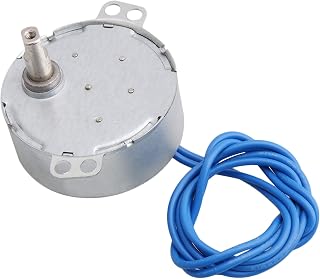 Metal TYC-50 Double Flat Shaft CW/CCW Undirectional Speed Reduction Synchronous Motor AC110V 4-5RMP Silver