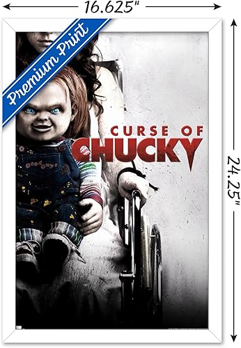 Miniatura 3 de Trends International Póster de pared con diseño de "Curse of Chucky", 22.4 pulgadas de largo x 14.7 pulgadas, versión enmarcada en blanco