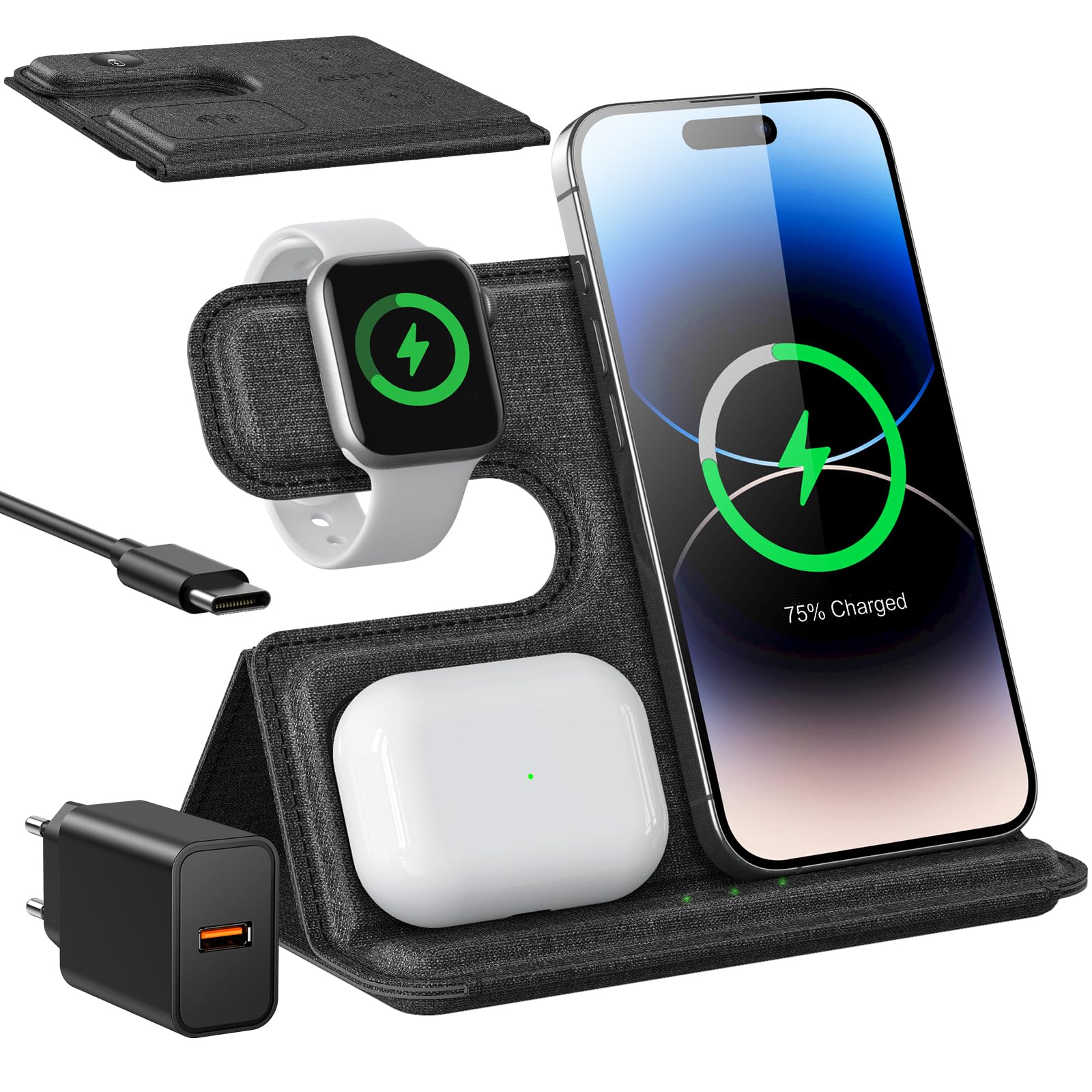 Chargeur Induction 3 en 1 pour iPhone | Paris Dakar Shopping