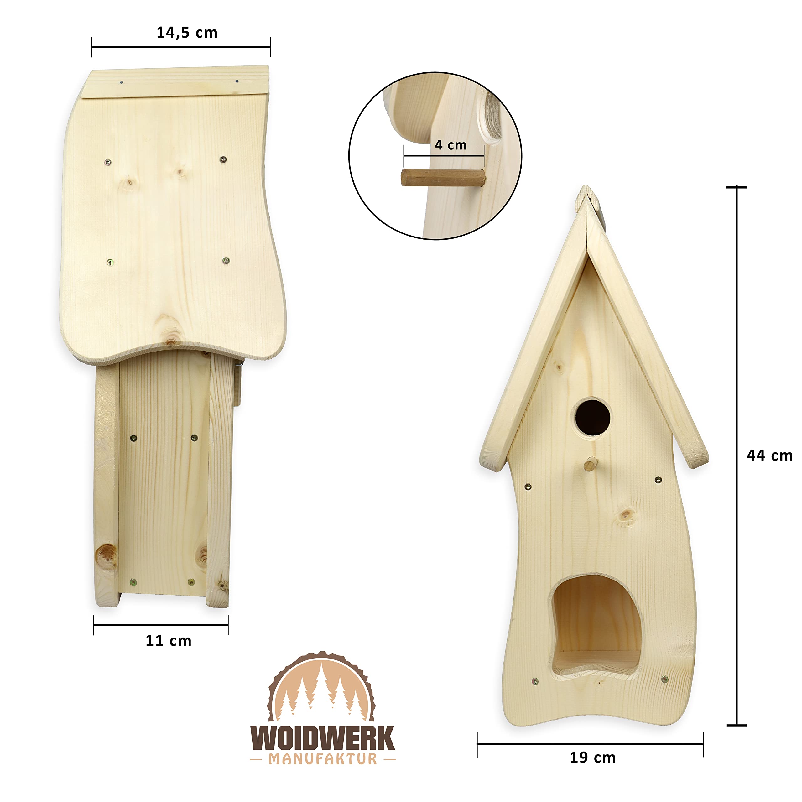 Premium Nistkasten (N1) mit Vogelfutterhaus - Nistkästen Vogelhaus Vogelhäuschen (N1)
