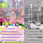 Magnetic Building Blocks 100PCS,Pink Castle Magnetic Building Cubes Magnetic Tiles Stacking Toys for Toddlers, Magnetic Blocks Sensory Toy Gifts for Boys Girls Aged 3 4 5 6 7 8 9 10 Years Old
