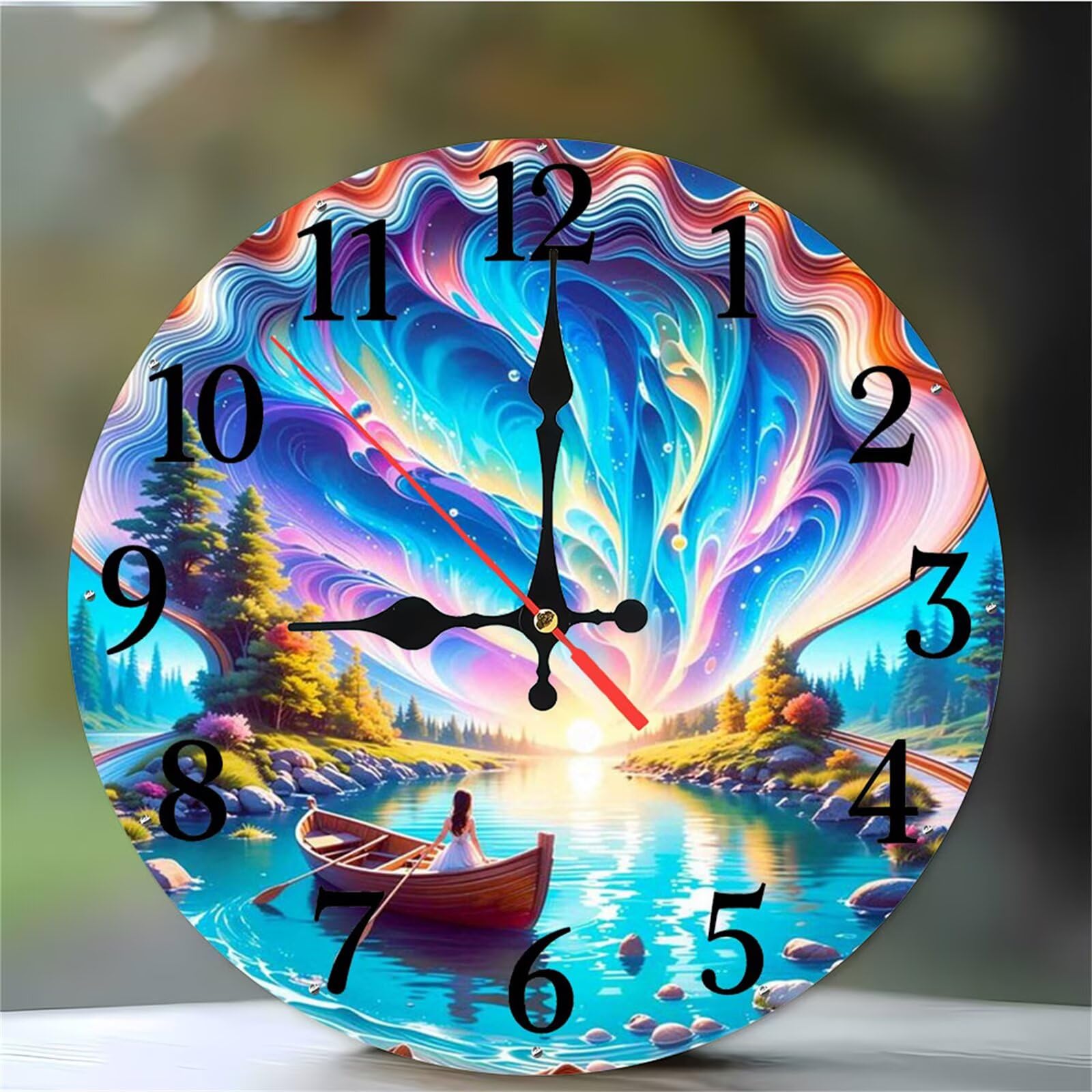 Horloge murale moderne ronde 30cm silencieuse pendule murale salon bureau cuisine
