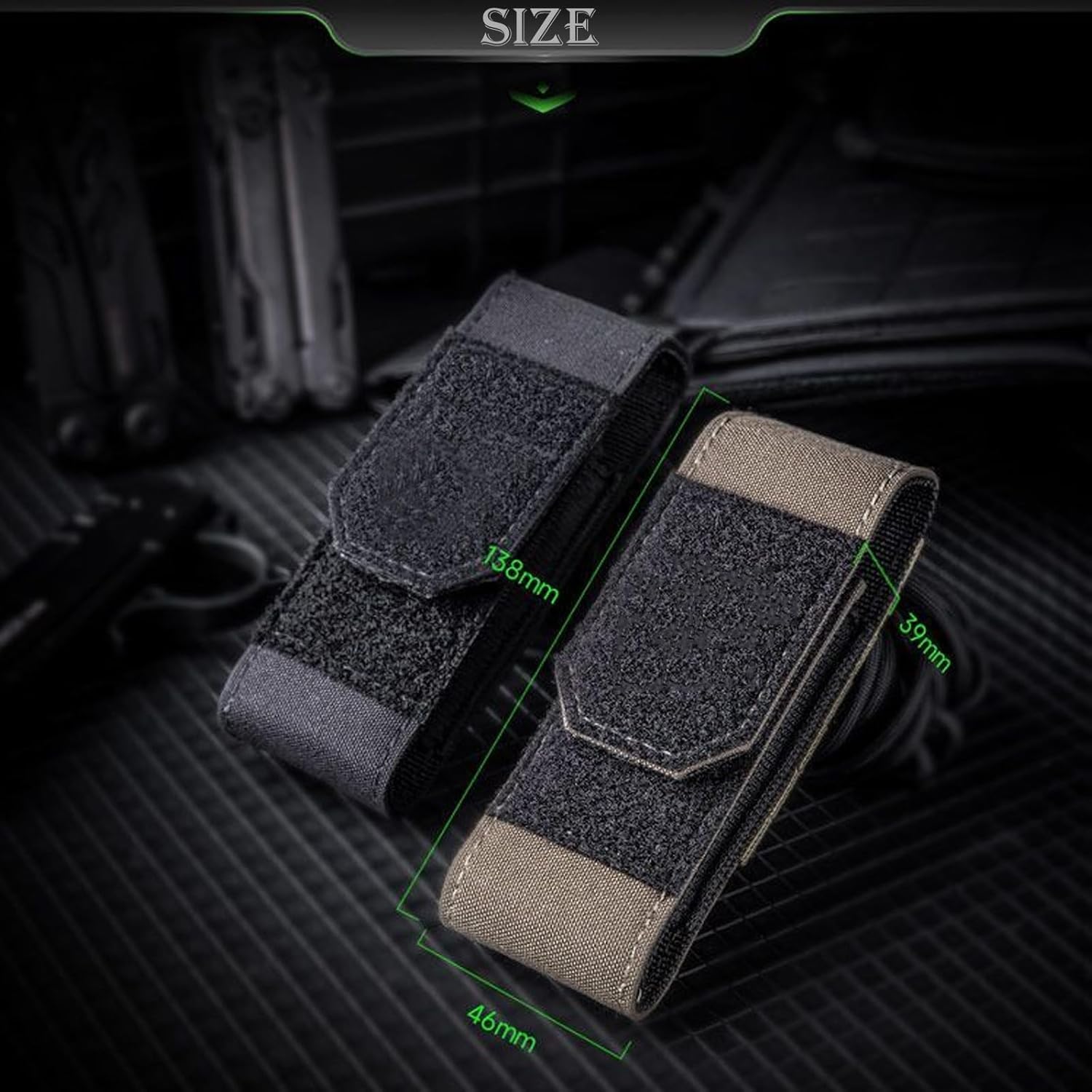 Tactical Quick-Draw Flashlight Holster, Waist-Mounted Durable Nylon Protective Case, Outdoor Portable Pouch for Belt Carry