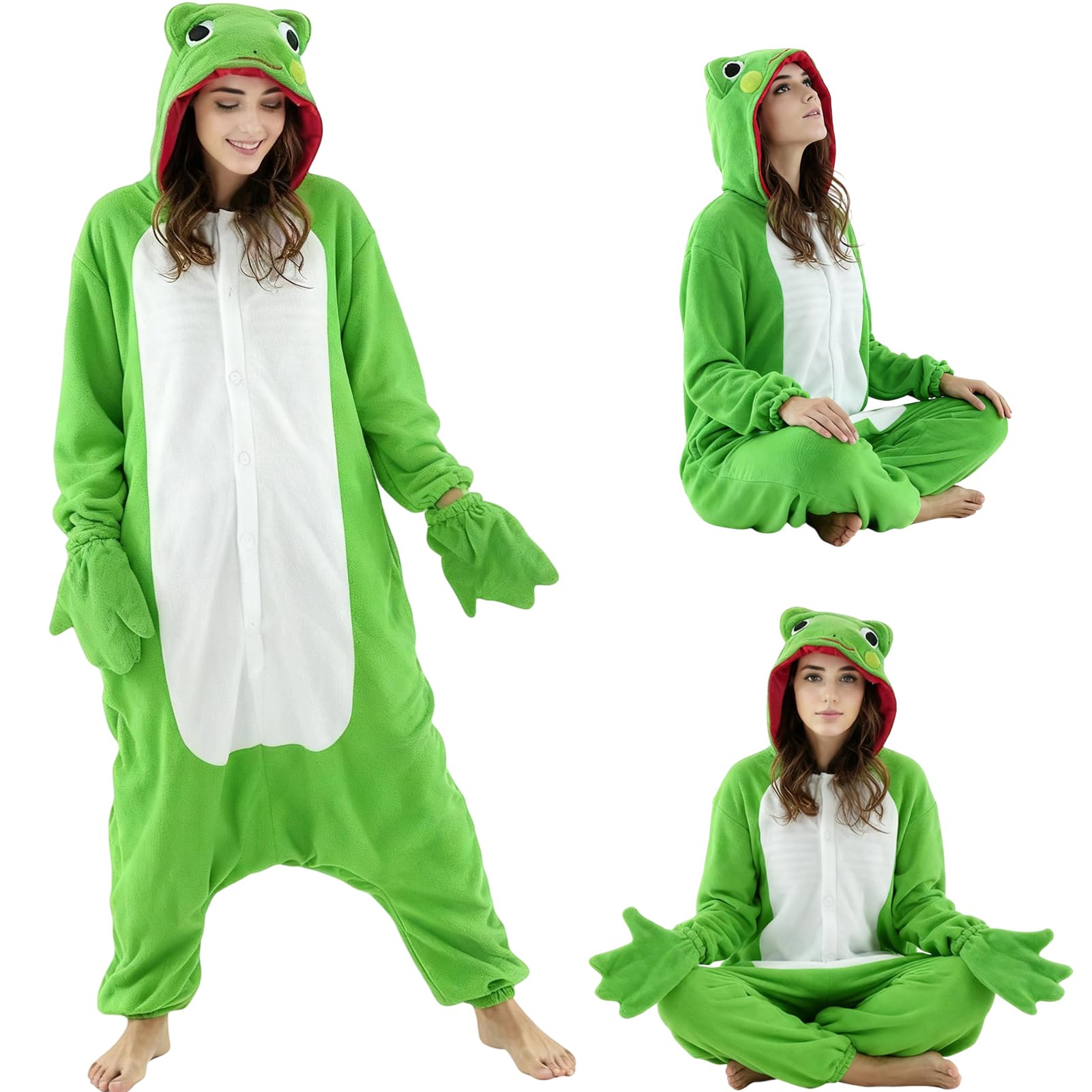 Pigiama Tuta Unisex Adulto Animale Onesie Cosplay Halloween Carnevale Costume Donna Pigiama Costume Animale Inverno