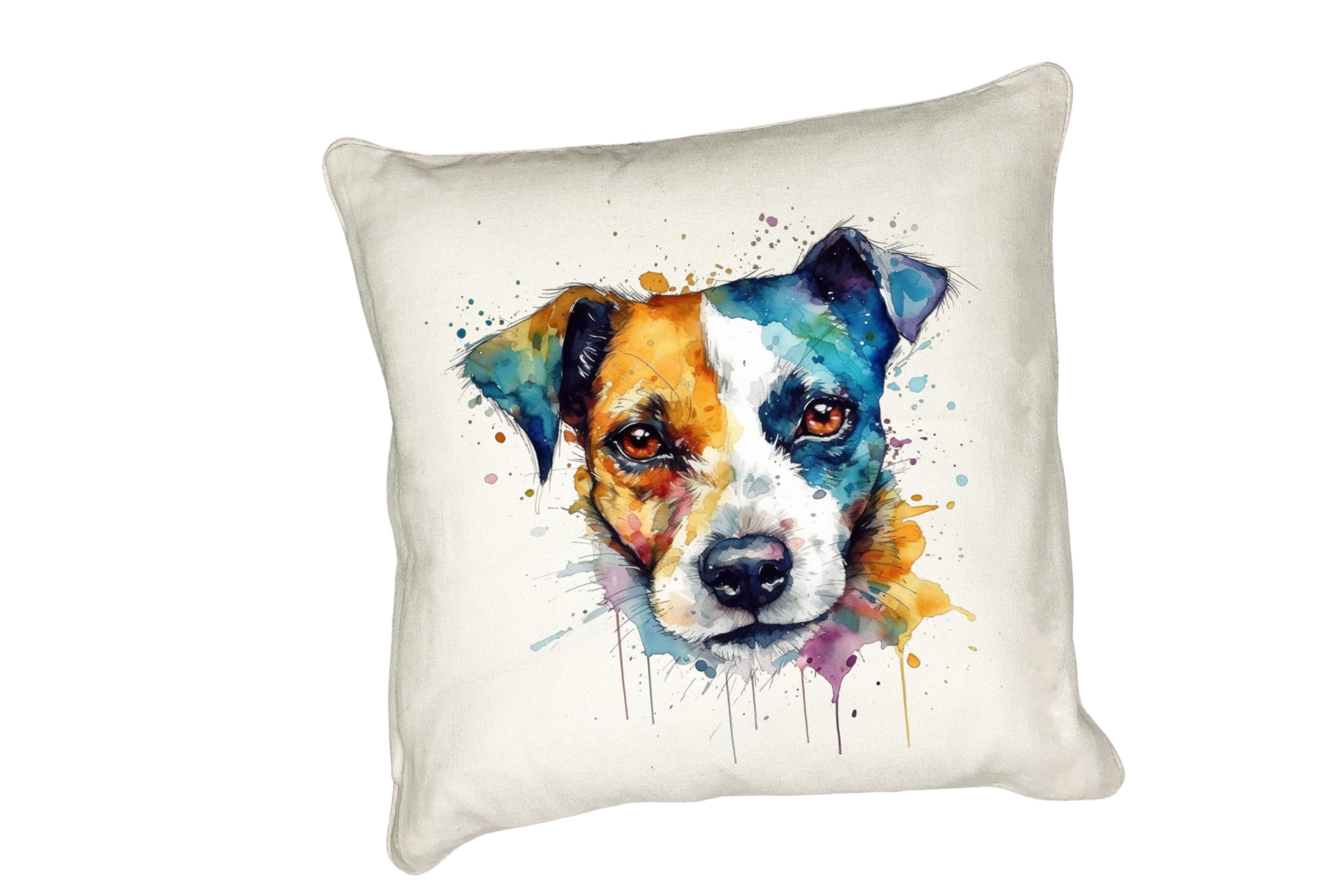 Anonymous Gifting Jack Russell Watercolour Dog Printed Cushion Cover - Perfect For Dog Lovers