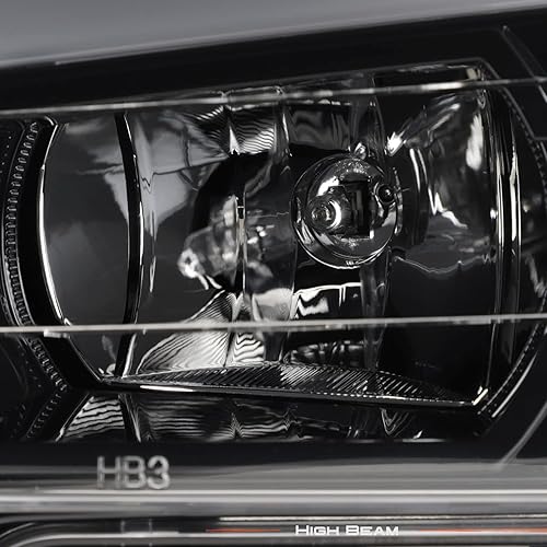 Miniatura 6 de AKKON - Compatible con Chevy Trailblazer 2002-2009 LED DRL Running Proyector Negro Faros Par Conductor+Reemplazo del Pasajero