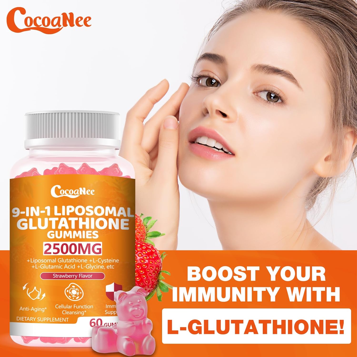 2 Packs 2500MG Liposome Glutathione Gummies, Composite L-Cysteine, Collocation Milk Thistle, Increas 98% Absorption Rate, Antioxidant Anti-Aginga - Image 7