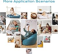 Vista 7 de Relleno de puf, relleno de espuma viscoelástica triturada de 5 libras, relleno de silla de puf, recarga de relleno para puf, relleno de saco