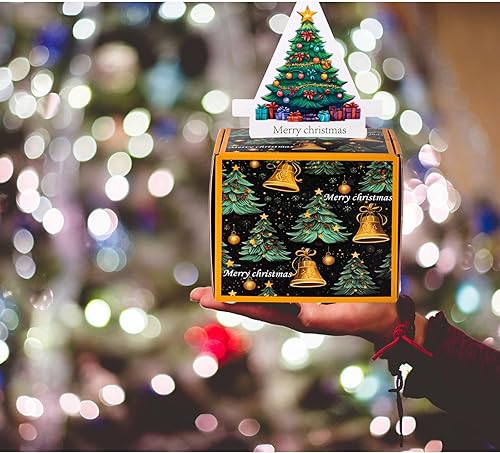 Miniatura 6 de FERGONO Caja de dinero de regalo de Feliz Navidad, caja de dinero para regalo en efectivo, caja de regalo sorpresa, soporte para dinero en efectivo