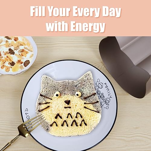 Miniatura 6 de DAWAD Molde para pan de gato con revestimiento antiadherente de acero al carbono, bricolaje, para hornear pasteles de queso, pan, postres, oro