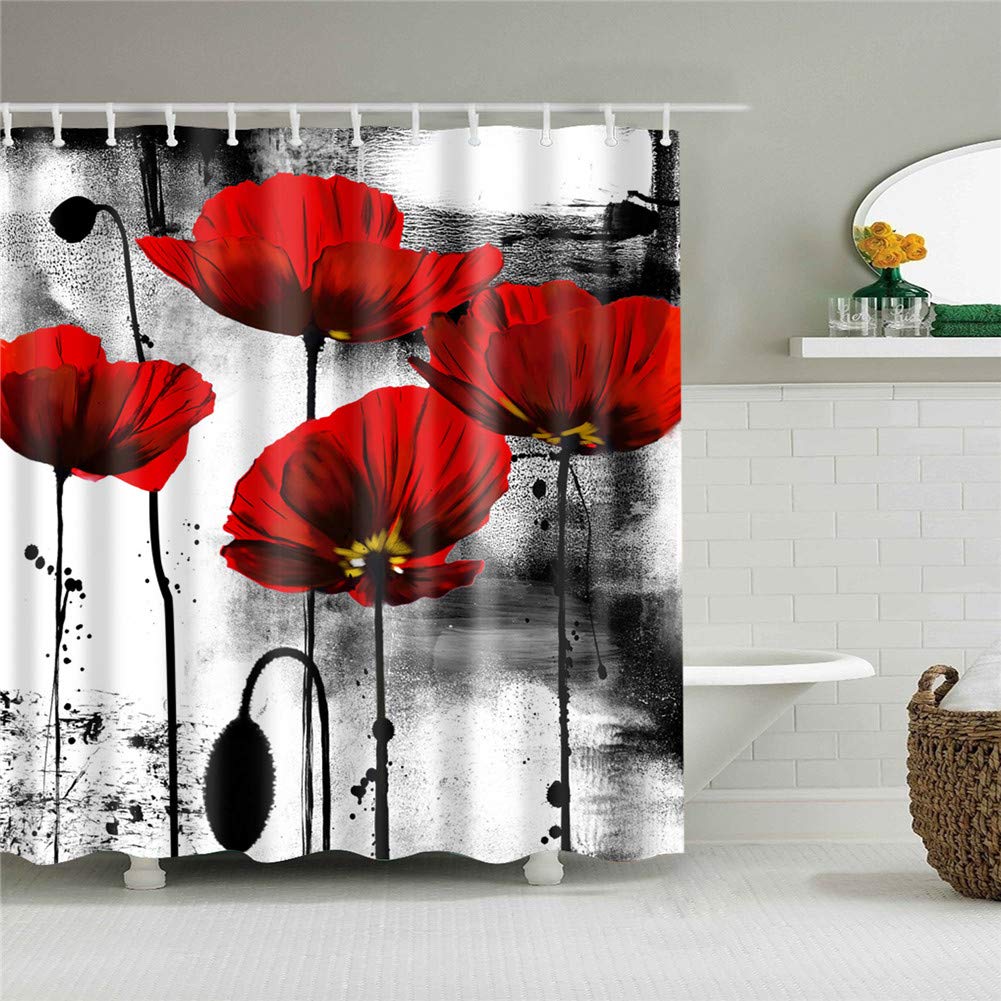 Mateju Tenda Da Doccia Antimuffa Con Ganci – Motivo Pavone, 150x180 Cm, Impermeabile E Lavabile