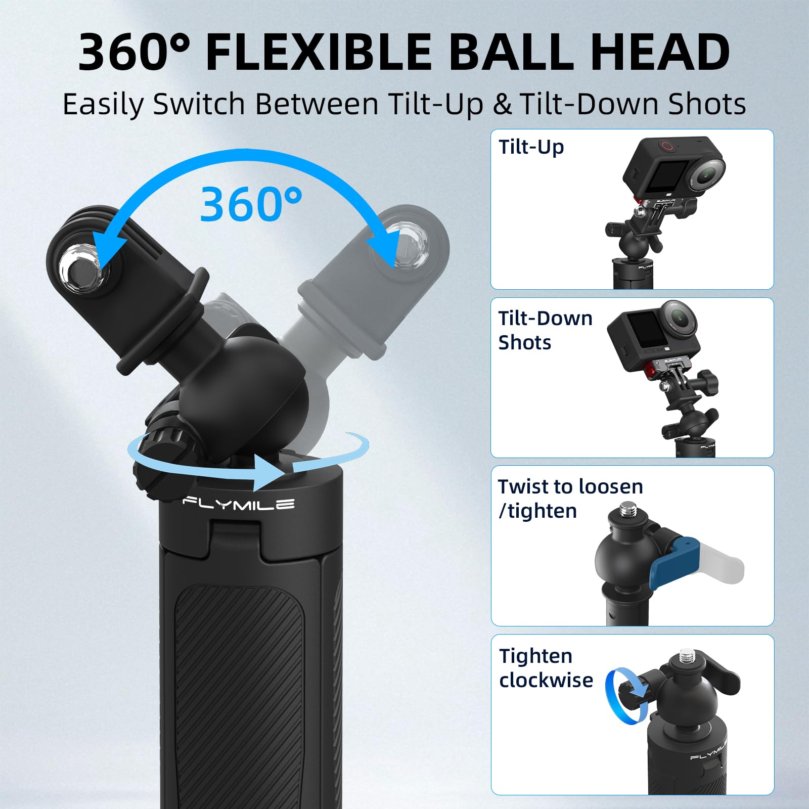 Amazon | Flymile 20インチ アクション 6 カメラ三脚 DJI Osmo Action