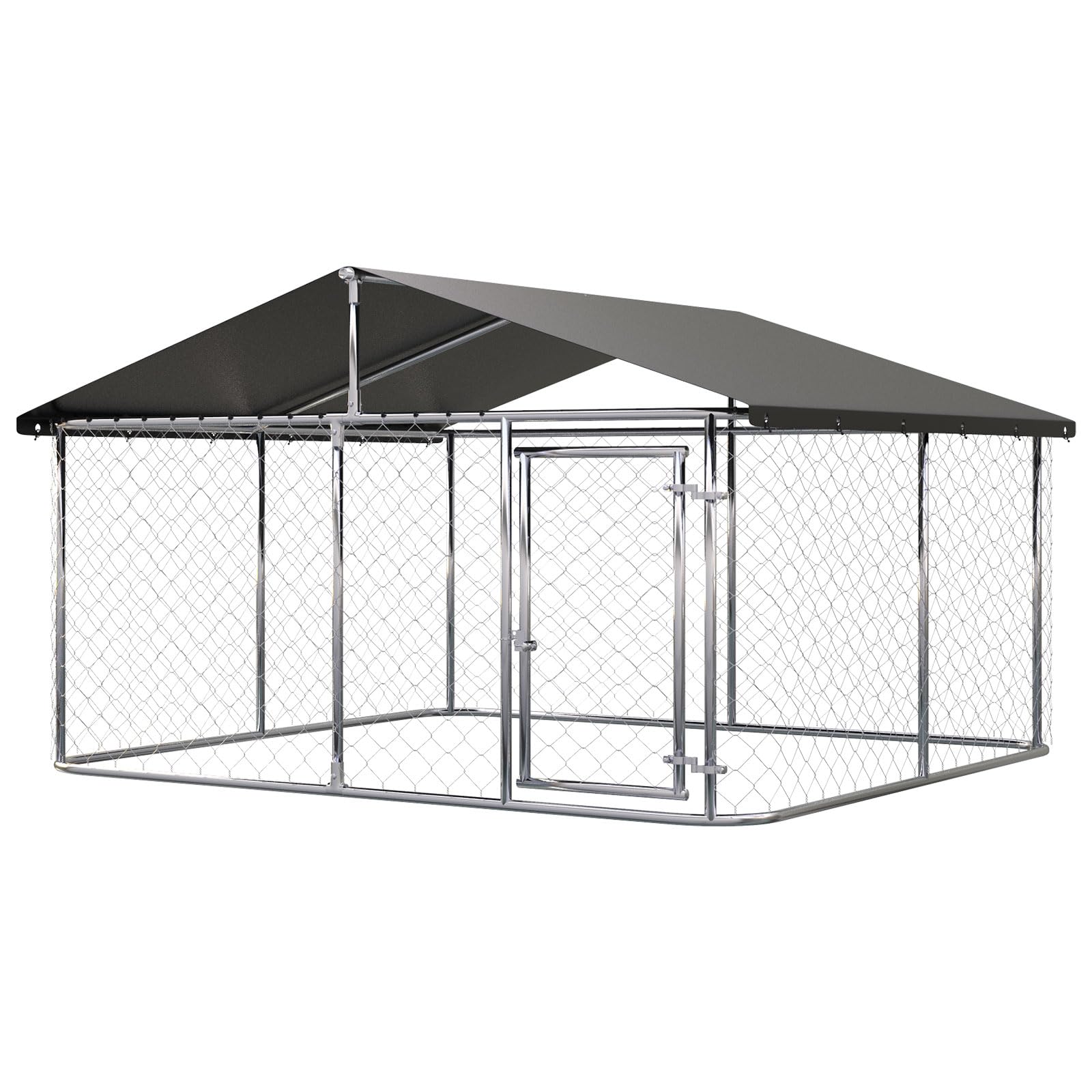 Petony Outdoor Dog Playpen Heavy Duty Dog Kennel House Mesh Dog Big Cage Pet Kennel Steel Fence with Secure Lock