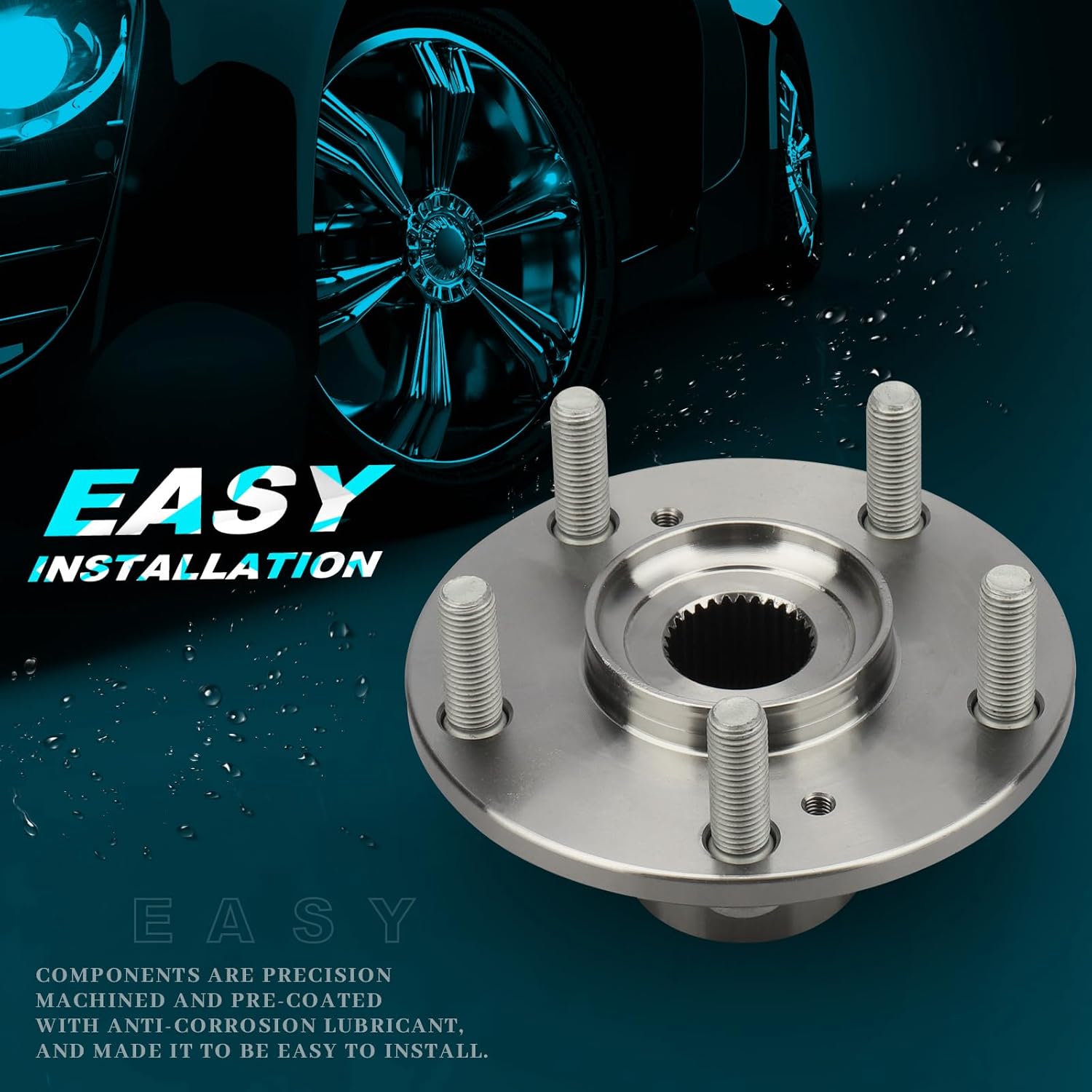 IRONTEK 44600-TA0-A00x2 Front Left and Right Wheel Hub FIT for Honda 2008-2012 Accord, 2010-2011 Accord Crosstour, 2012-2015 Crosstour, FIT for Acura 2009-2014 TSX 2PCS - Image 6