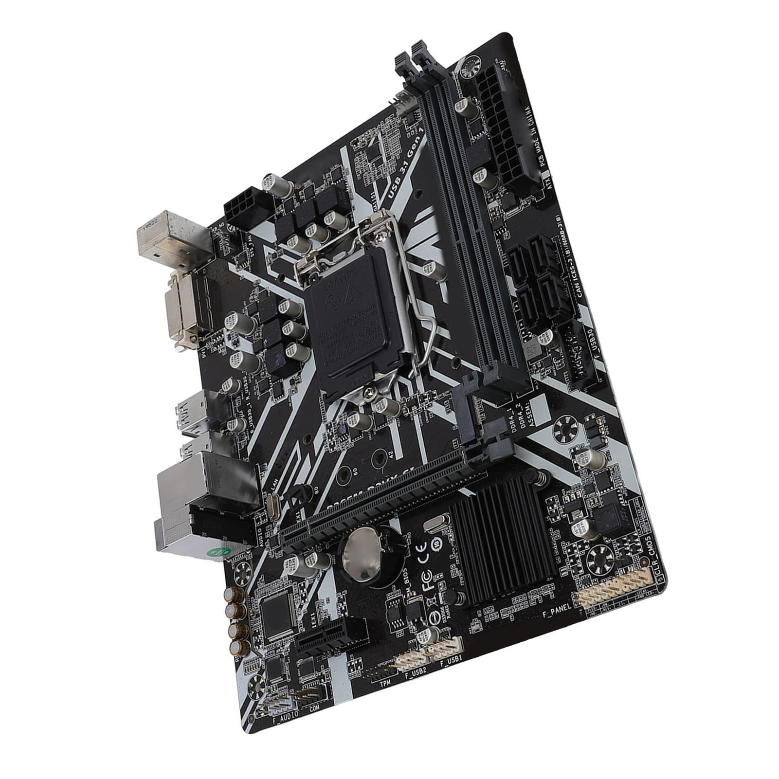 Placa Base B365M D2VX SI, Soporte de Zócalo LGA 1151 para CPU de 9.ª y 8.ª Generación DDR4 de Doble Canal de 32 GB de RAM, Placa Base M ATX con Salida DVI y Ranuras PCI E 3.0 para Core I9 I7