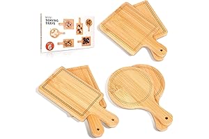Mini Charcuterie Boards Bulk 6 PCS Bamboo Cutting Board Set