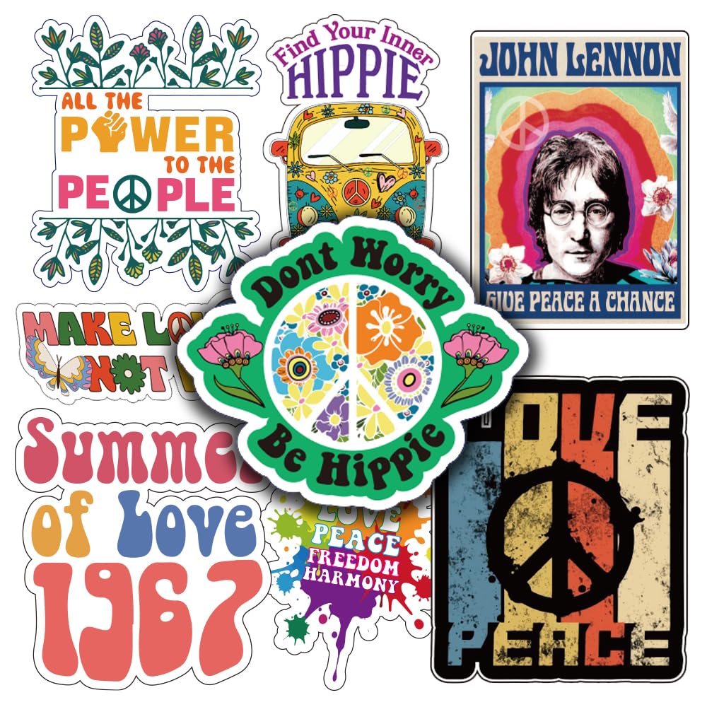 Amazon.com: 52 Hippie Stickers - Groovy Preppy Boho Daisy