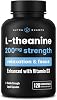 NutraChamps L-Teanina 200mg Cápsulas | Doble Fuerza Líquida de L-Teanina con Vitamina D3, Aceite de Coco Orgánico | Apoya el Estado de Ánimo, Enfoque, Alivio del Estrés | para Niños y Adultos | 120 Cápsulas Veganas 1