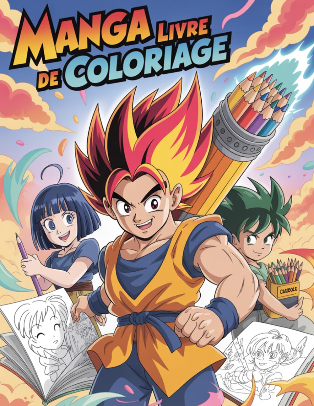 Manga Livre De Coloriage: Le livre de coloriage anime parfait pour les passionnés d’art japonais et d’univers manga