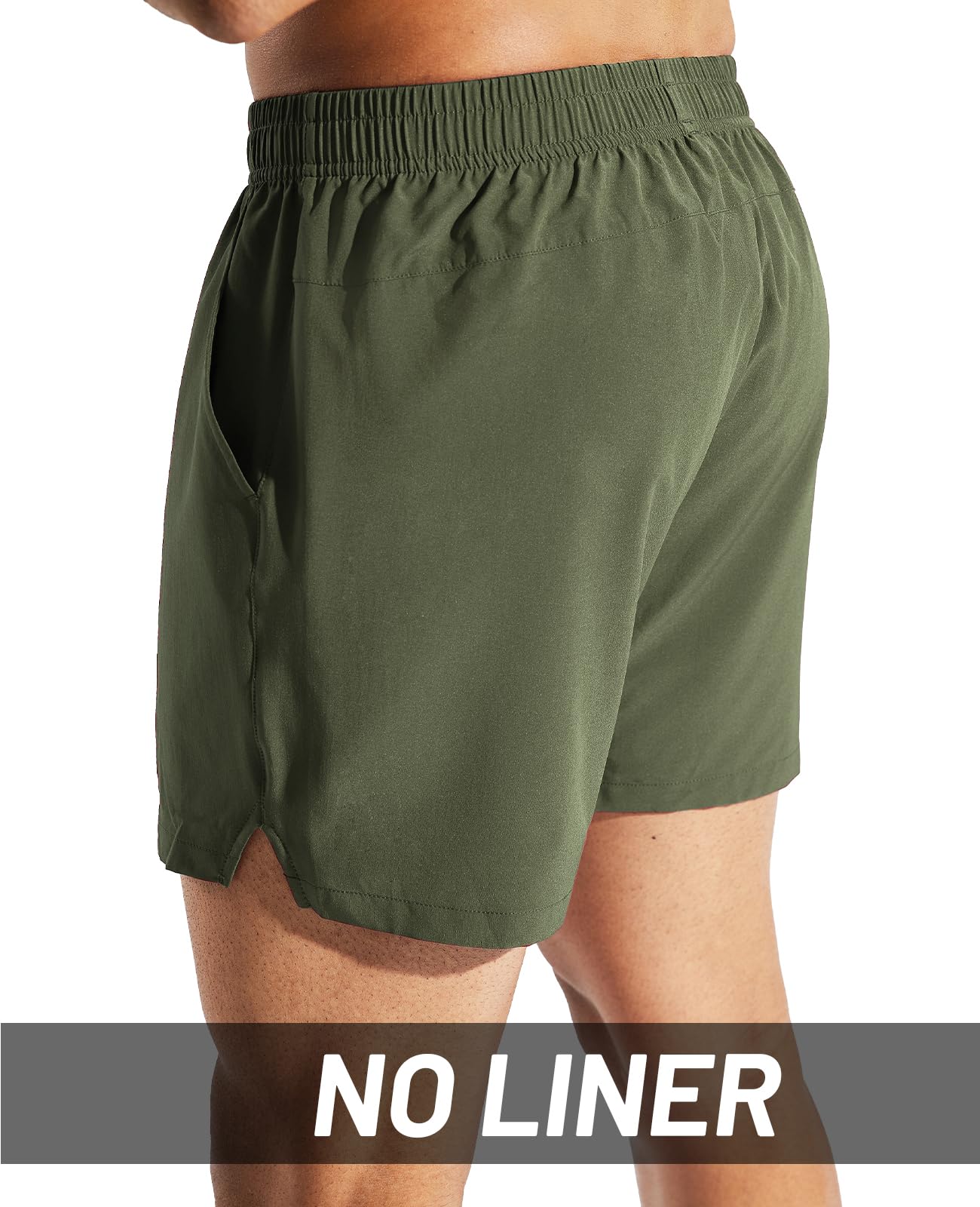 MIER Lot de 3 shorts de course à pied pour homme, 12,7 cm, séchage rapide, léger, pour gym, entraînement, sport, avec poches