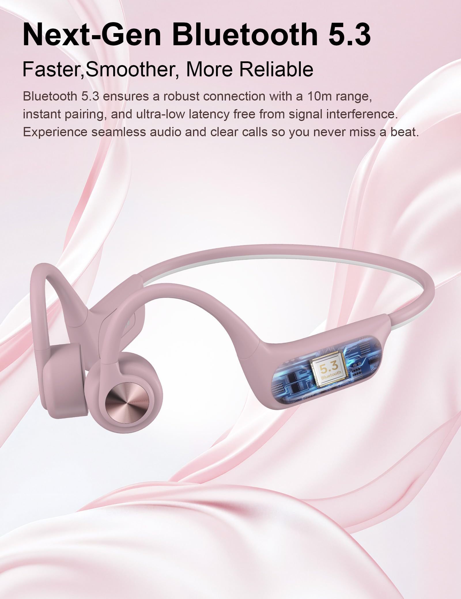Casque de natation à conduction osseuse, étanche IP68 avec lecteur MP3, mémoire 32 G, écouteurs de sport, écouteurs sans fil, écouteurs ouverts avec micro intégré pour la course, la natation
