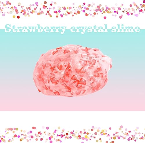Miniatura 4 de Limo de gelatina de fresa, juguete para aliviar el estrés, hacer limo de pensamiento, recuerdos de fiesta para niñas y niños de 6, 7, 8, 9, 10, 11,