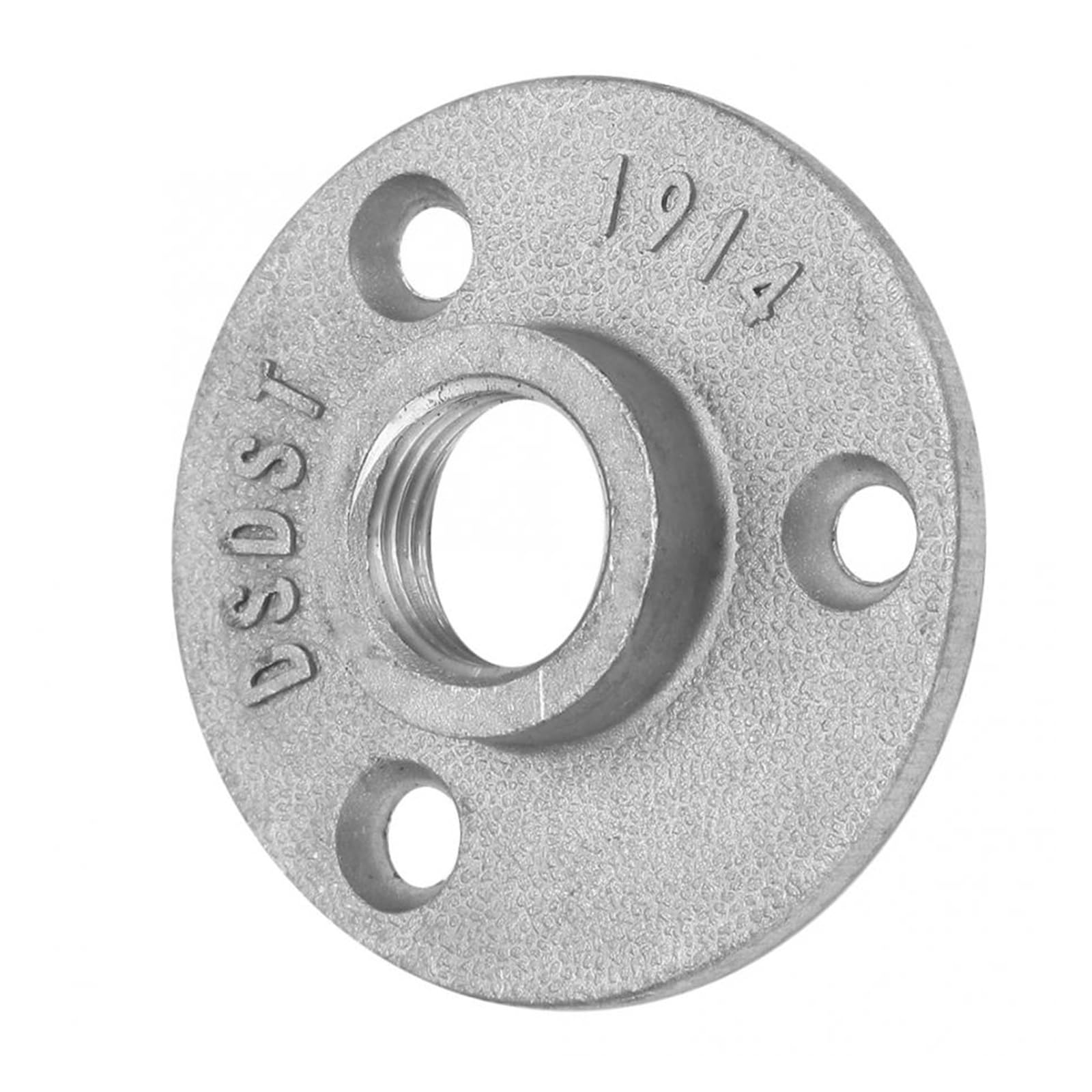 10 piezas de aleación de aluminio de hierro fundido, 3 orificios, 65 mm, rosca DN15, brida de piso, base de tubo de 1/2 pulg.(Cast Iron)