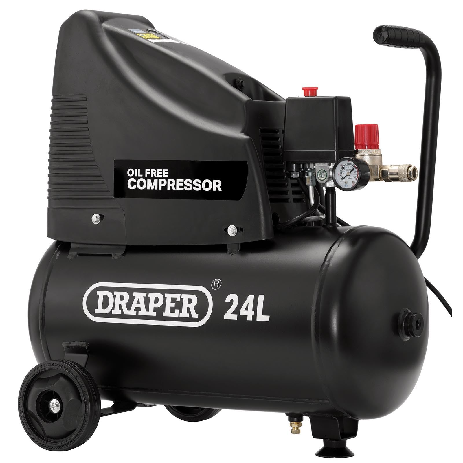 Draper 24Ltr Oil Free Direct Drive Air Compressor Kit & 4 Piece Tool Kit 90126
