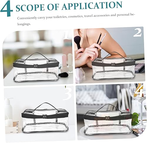 Miniatura 6 de Beavorty 4 unids fiambreras p bolsa de maquillaje grande clip set mochila negocios pluma bolsa de embalaje bolsa de almuerzo a prueba de agua bolsa