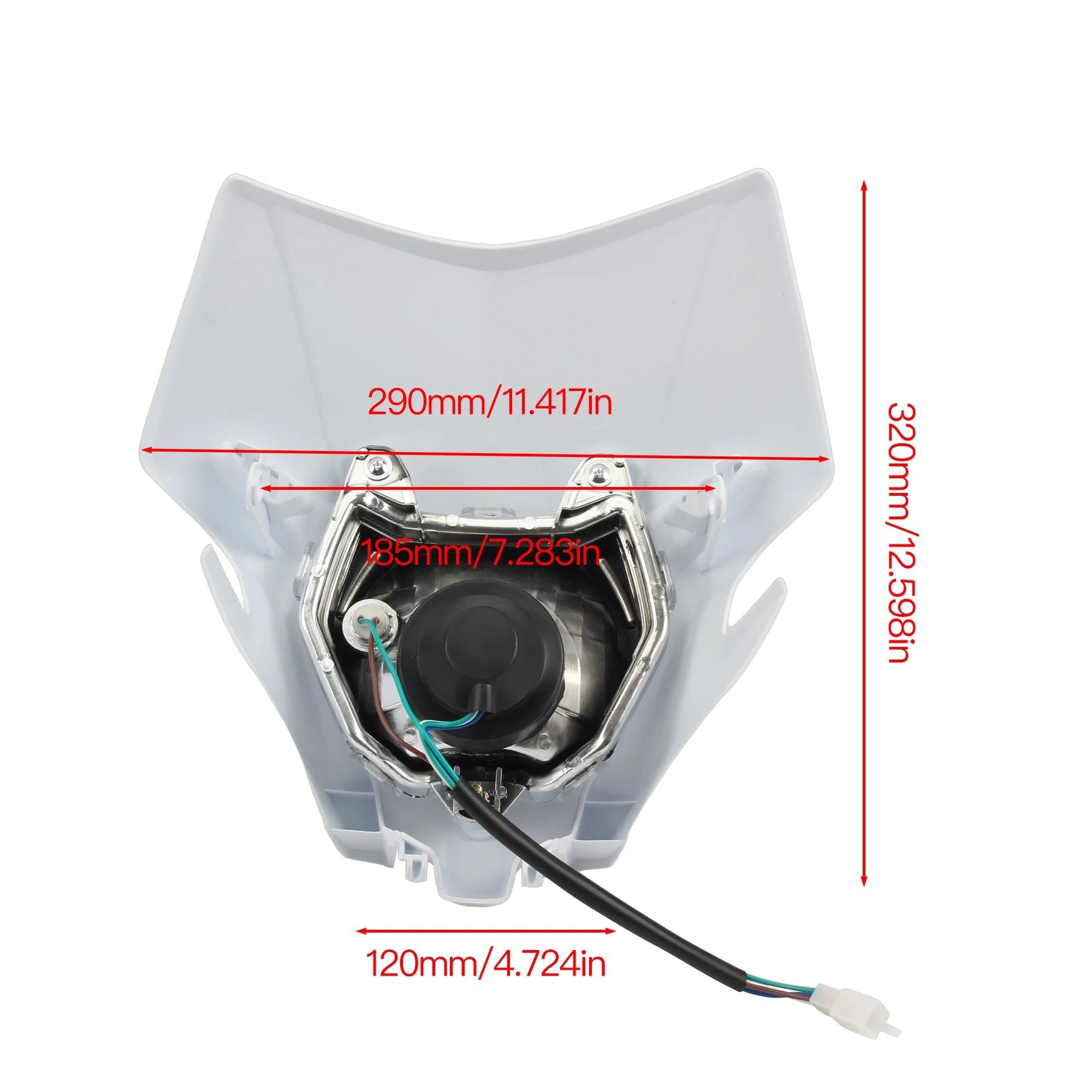 Faros Delanteros Moto Placa Faro Delantero Motocicleta Motocross para CRF150L 150R 150F 230L 250L 250X 250M 300 450L 450X 450RL Faros Auxiliares Moto(Rojo)