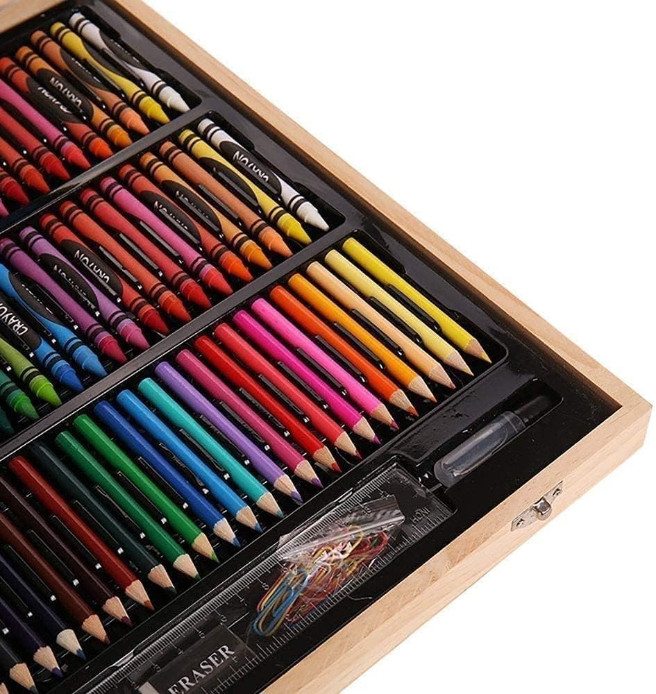 Nizomi 251 Piece Deluxe Art Set, Wooden Art Box & Drawing Kit with