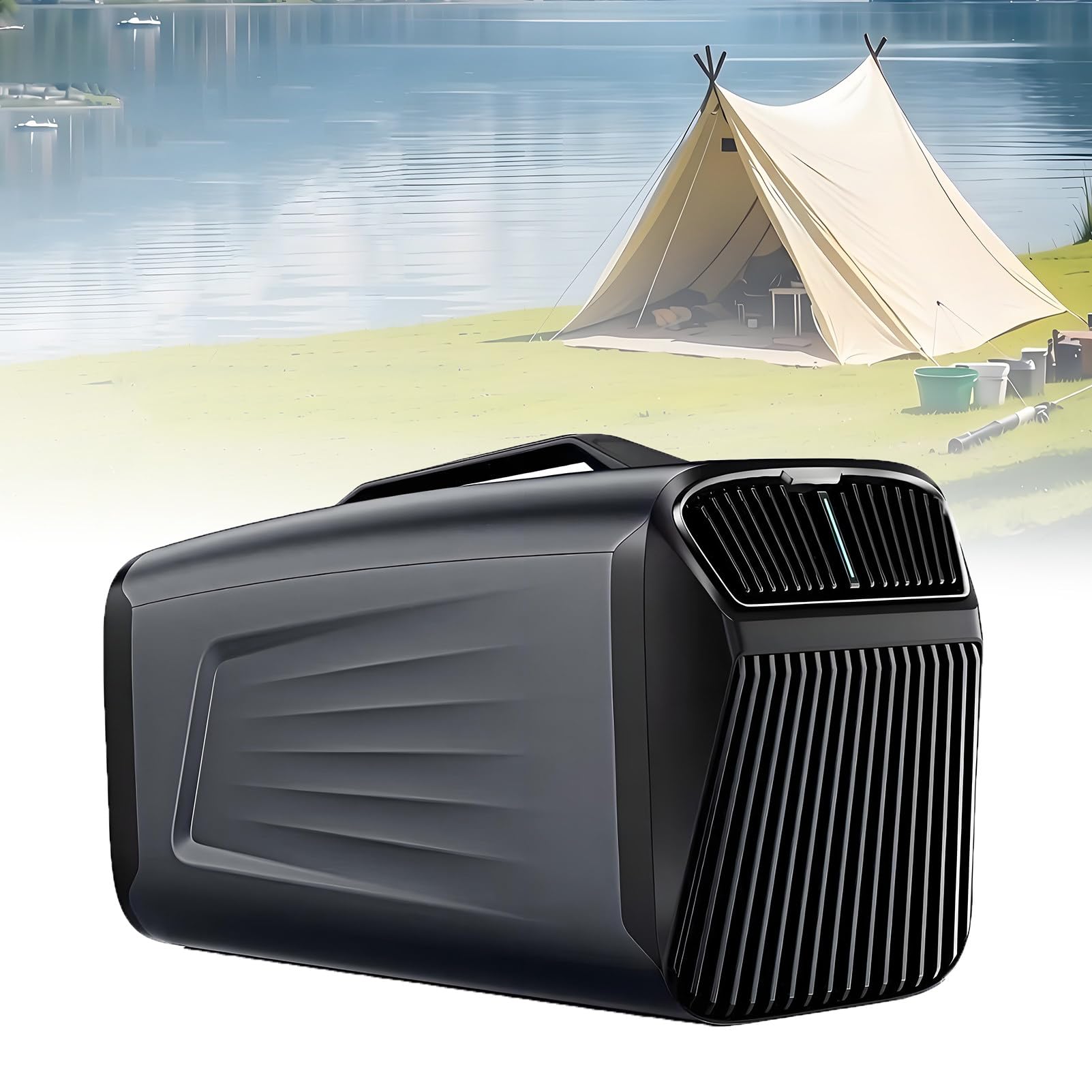 EpyGnom 5200 BTU Portable Air Conditioner, 400W Low Power, 4-in-1 Camping AC Unit, Efficient Cooling + Dehumidifier, Fan + Sleep Mode, for Caravan, Camping, Motorhome & Tent Grey