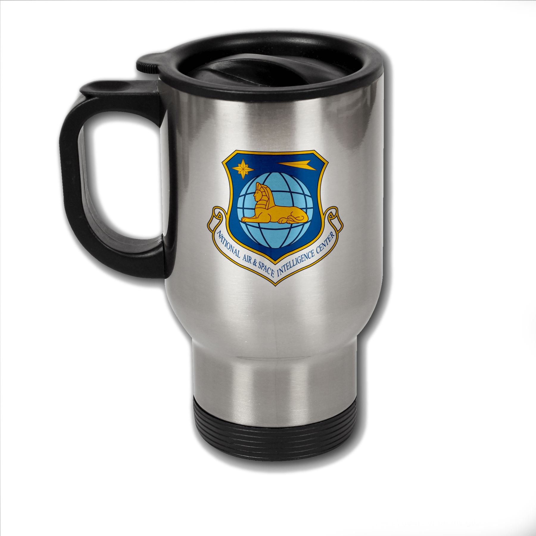 ExpressItBestStainless Steel Coffee Mug with U.S. National Air and Space Intelligence Center (NASIC)