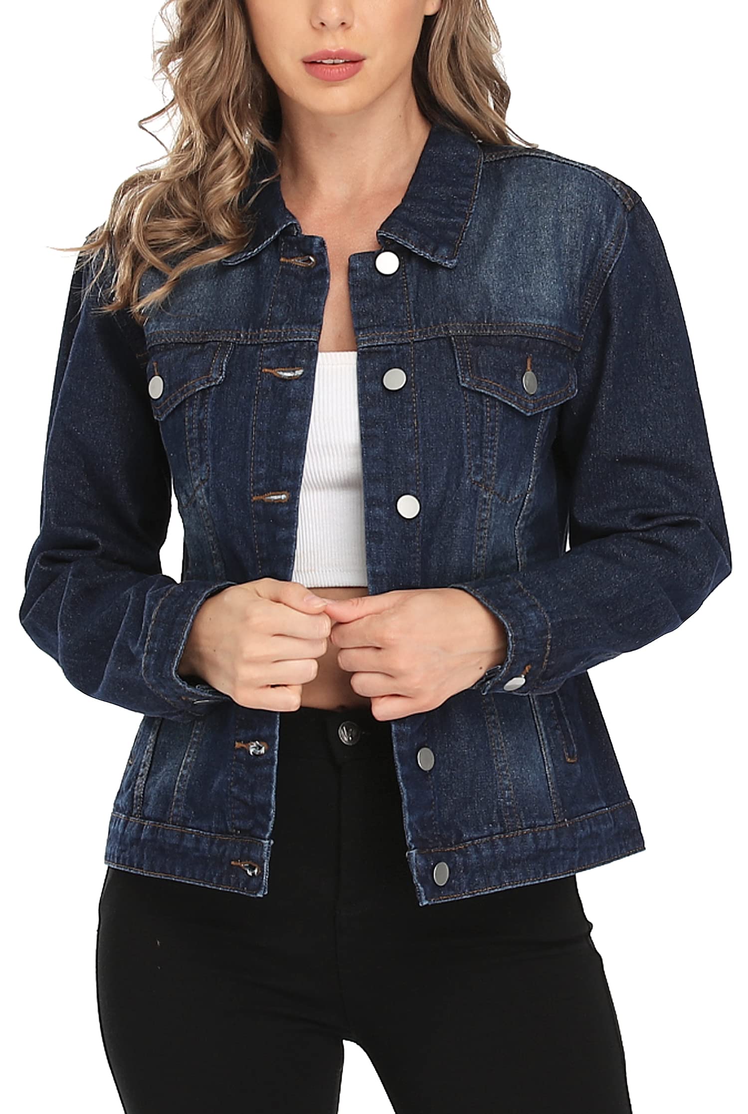 MISS MOLY Women's Denim Jacket Classic Button Up Jean Jacket