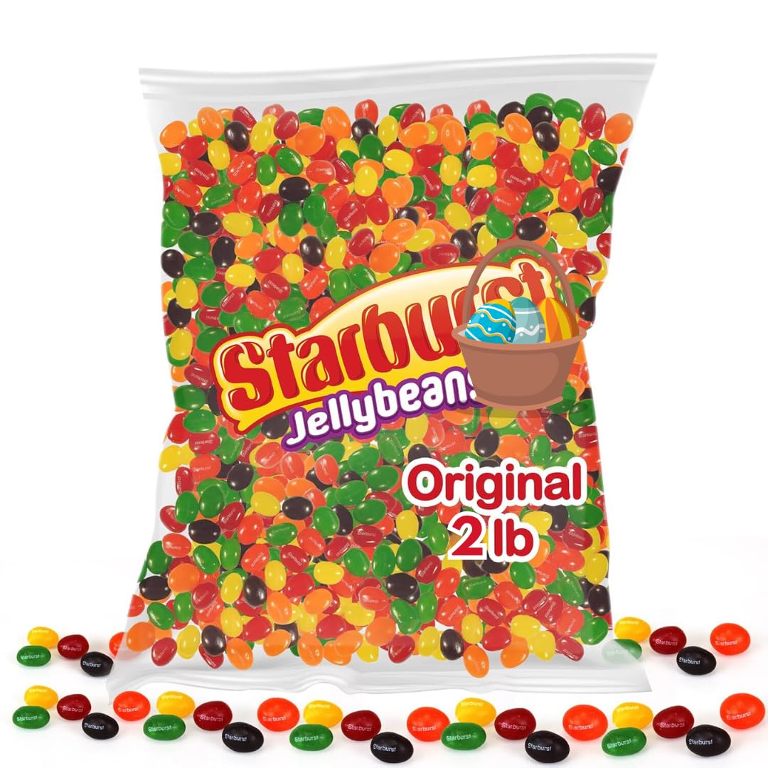 Original Jelly Beans (2 Pound) Holiday Candy - Comes in a Resealable Bag - jelly beans bulk - Perfect for Parties, Christmas Candy Stocking Stuffers