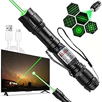 Vista 1 de Puntero láser verde de alta potencia, haz láser recargable de largo alcance, carga USB-A para senderismo, presentaciones y uso al aire libre
