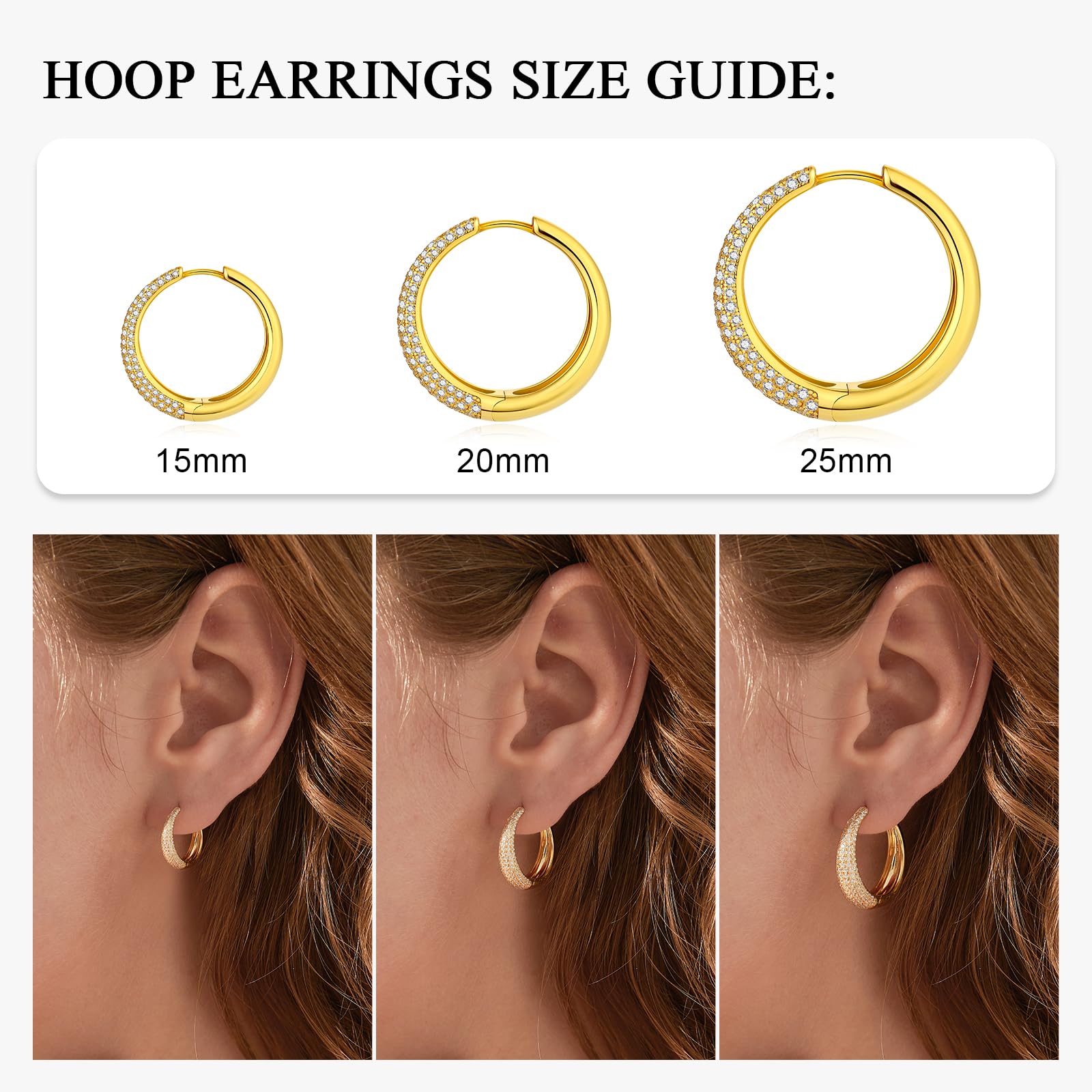 Hoop Earrings for Women 925 Sterling Silver Huggie Hinged Earrings Hoops Jewellery Gifts