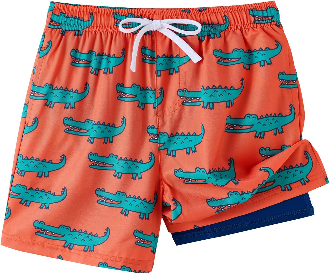 UMELOK Boys Swim Trunks with Compression Liner Toddler Bathing Suit