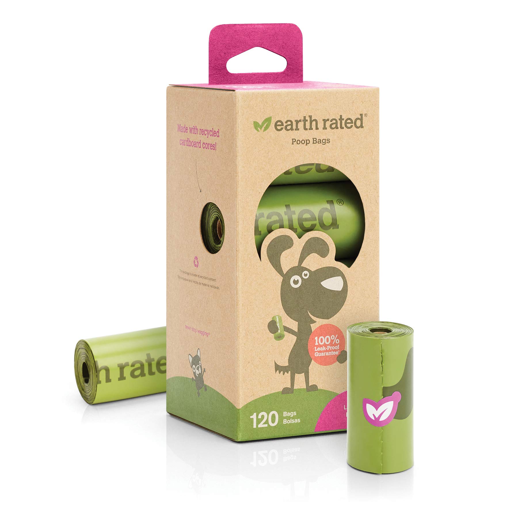 Earth Rated 870856100007 Worki na Odchody dla Psów, 120 Szt., Wielokolorowy