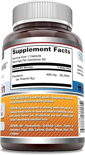 Miniatura 8 de Amazing Formulas - Suplemento dietético de riboflavina - 400 miligramos - Promueve una sangre más saludable - Ayuda a mantener el sistema nervioso.