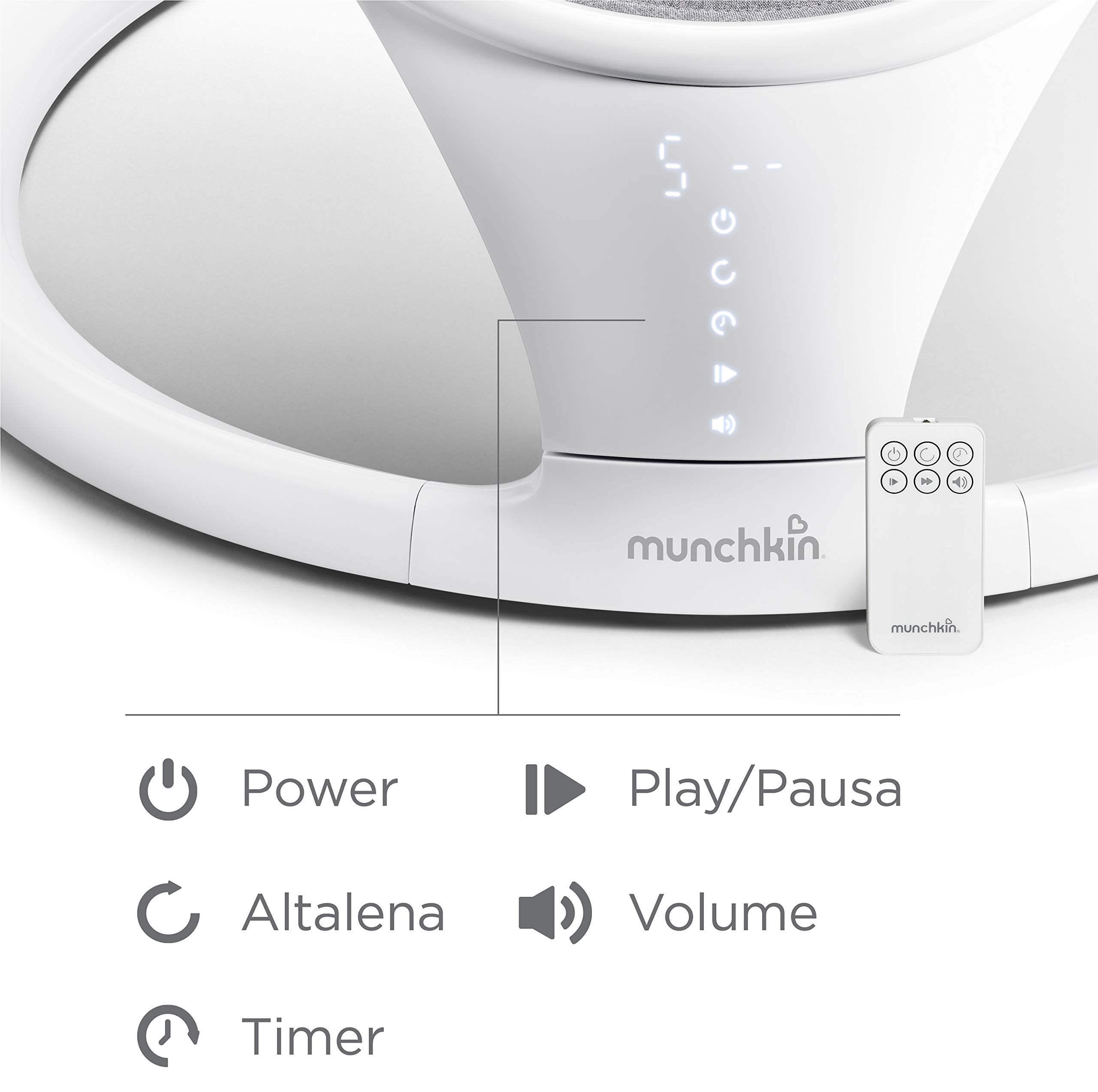 Munchkin Dondolo Elettrico Bebè Bluetooth | Bianco
