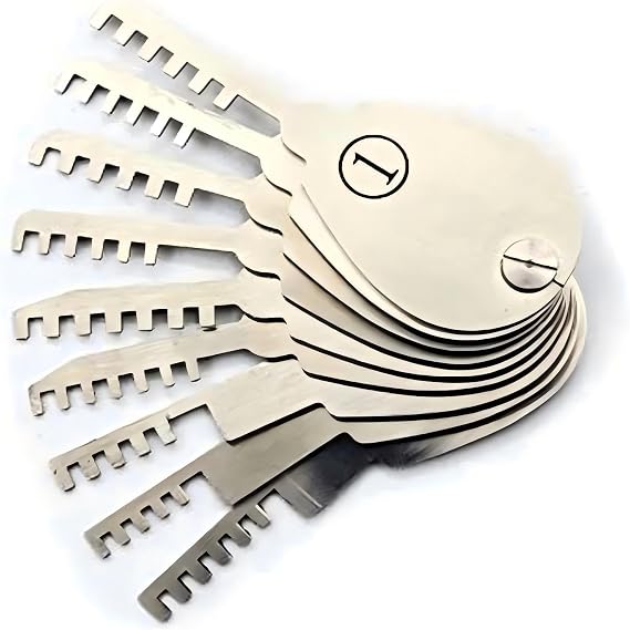 Great Lockpick Kit for Door Lock,9pcs Comb Lock Pick Tools with 6pcs Tension Wrench Tools