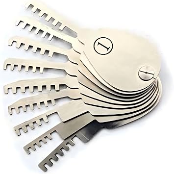 Great Lockpick Kit for Door Lock,9pcs Comb Lock Pick Tools with 6pcs Tension Wrench Tools