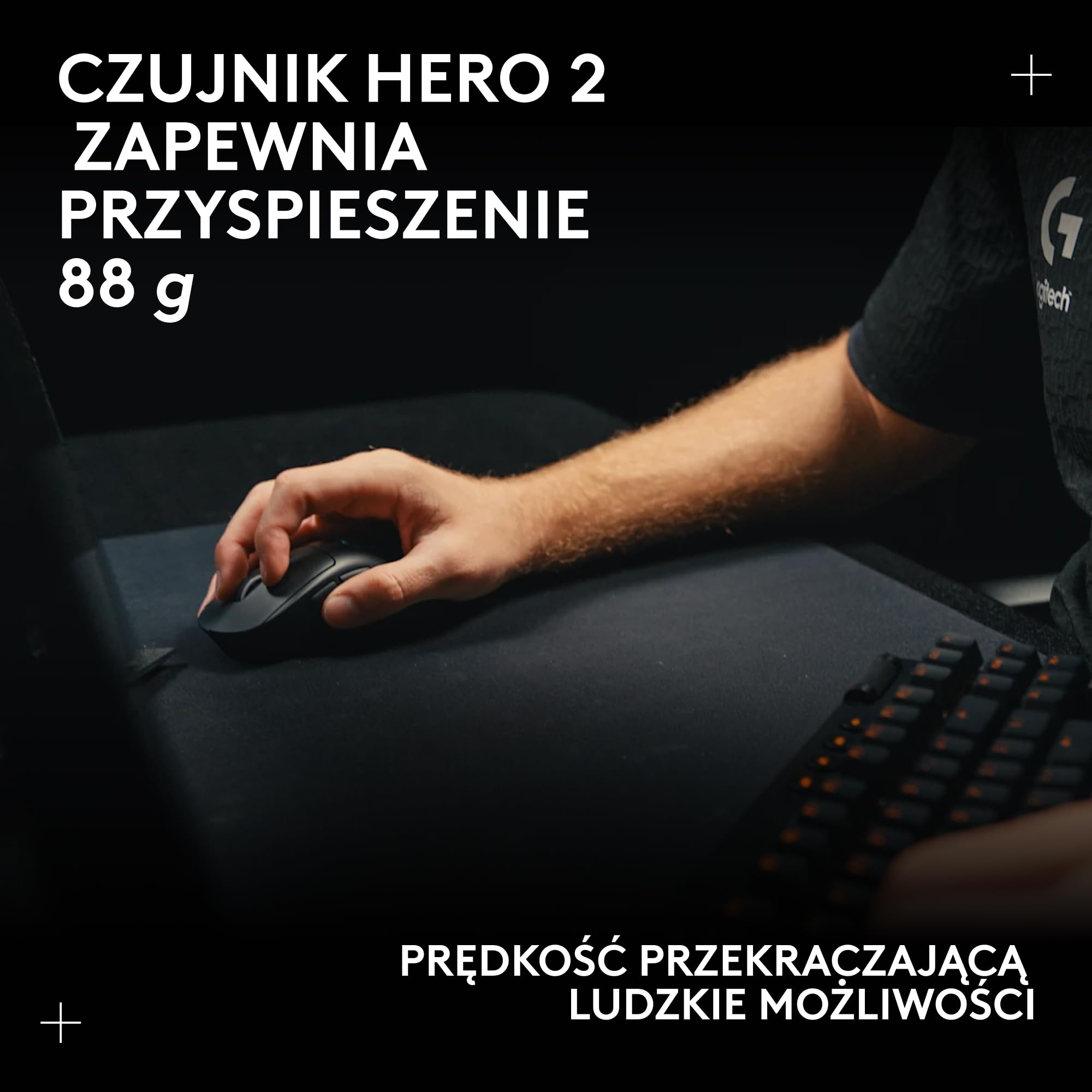 Bezprzewodowa mysz do gier Logitech G PRO X SUPERLIGHT 2 DEX LIGHTSPEED, lekka mysz klasy profesjonalnej o wadze 60 g, z 5 programowalnymi przyciskami, ładowaniem przez USB-C