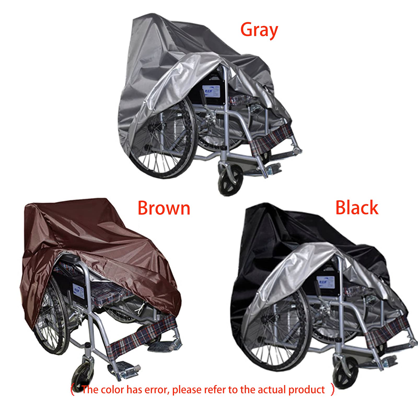 Funda para Silla de Ruedas, Ligera y Oxford, para Scooter de Movilidad al Aire Libre, Plegable, para Silla eléctrica, para Personas Mayores y Adultos, Gris, 45 x 26 x 47