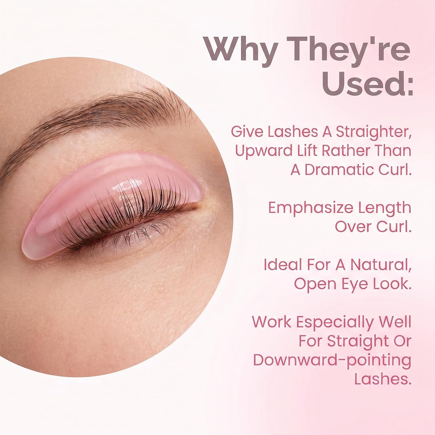 8Pcs Eyelash Lifting Shields, Korean Lash Lift Pads, Flat Lash Lifting Pads