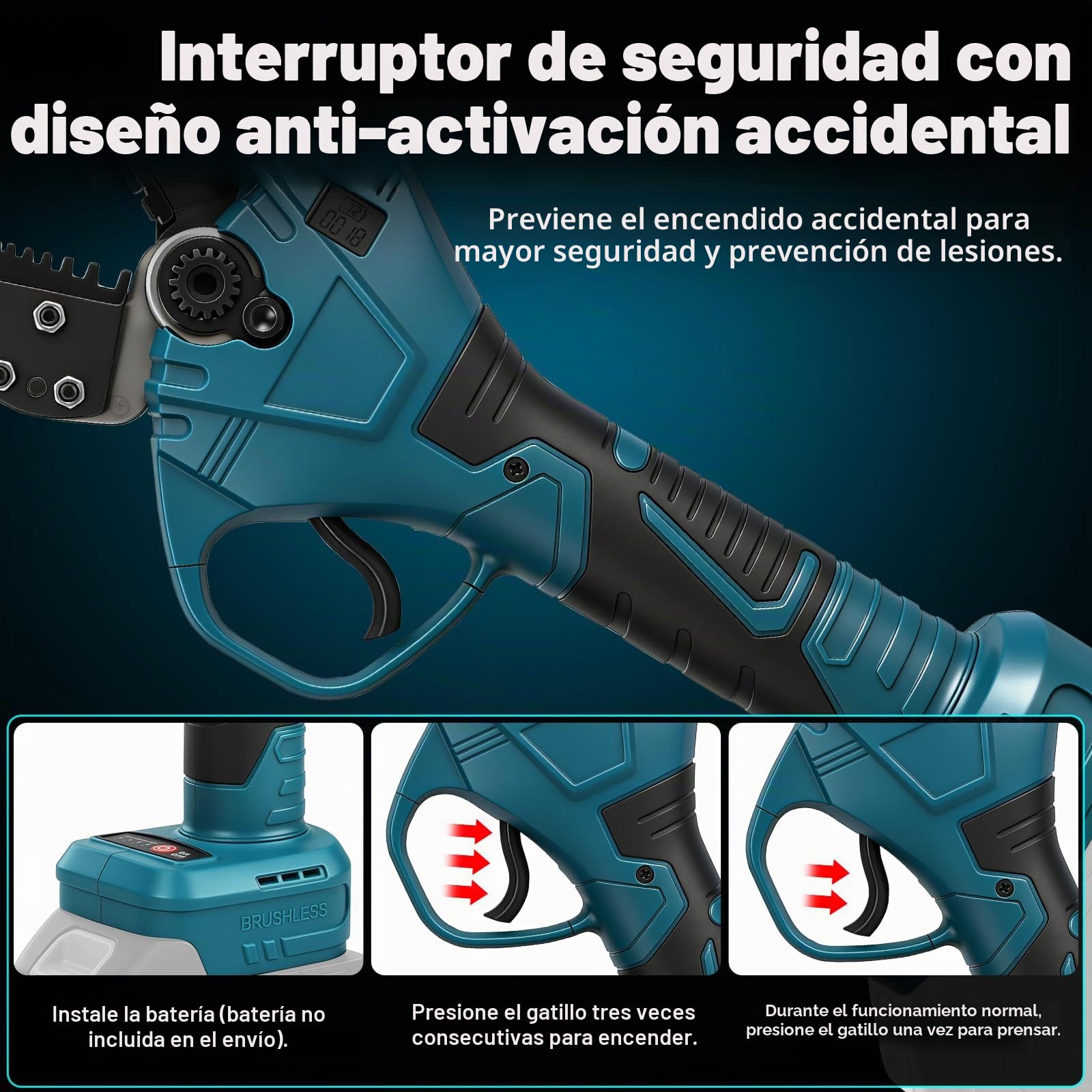 Alicates Crimpadores para Terminales Compatible con Makita 18V, Crimpadora con Moldes, Pelacables 0,5–16 mm² y Pantalla LED Digital (Sin Batería ni Cargador)