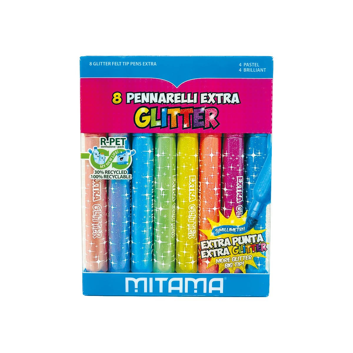 SES Creative 14139 Glitter Mega Craft Box - Creatieve knutselset voor kinderen vanaf 5 jaar, inclusief 65 XL diamantstickers, 360 ronde diamantstickers